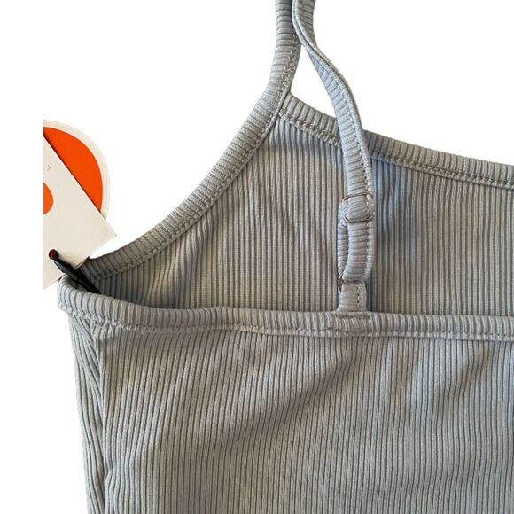 NWT Cider Solid Rib Crop Tank Top Size XL Lounge Light Blue/Grey Feminine - Picture 5 of 7